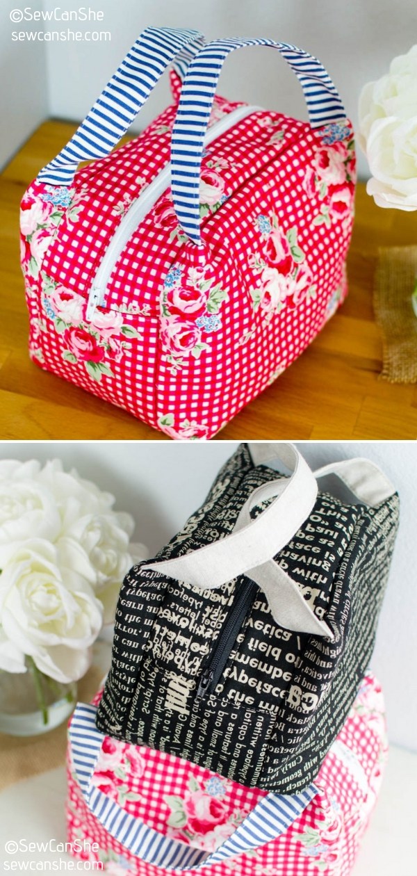 Chubby Lunch Tote Free Sewing Tutorial