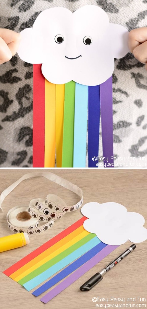 Cute Paper Rainbow Kid Craft
