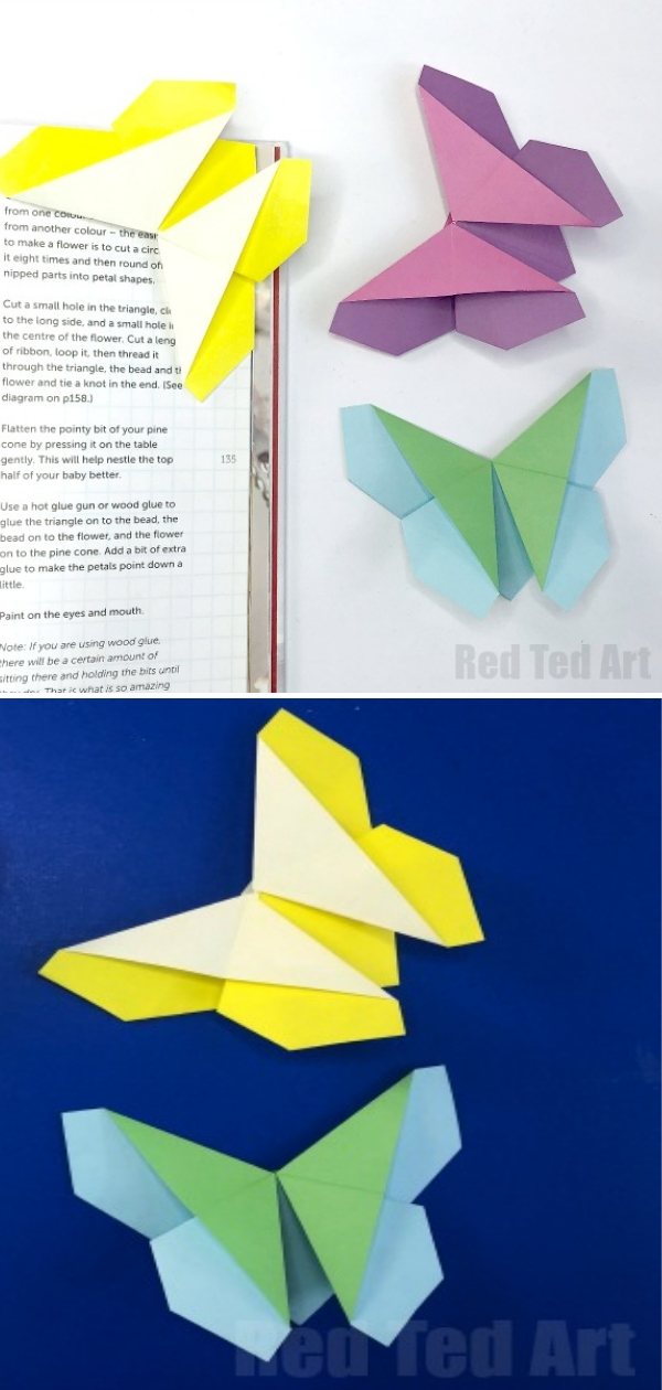Origami Butterfly Bookmark Corner DIY