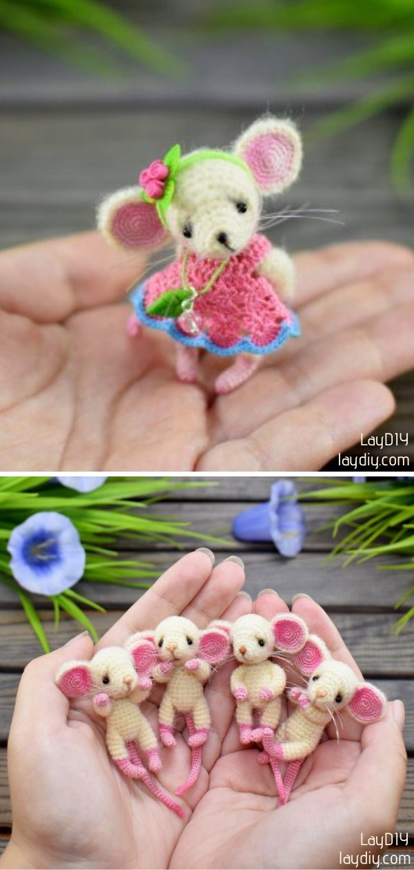 Tiny Mice Amigurumi Free Crochet Pattern