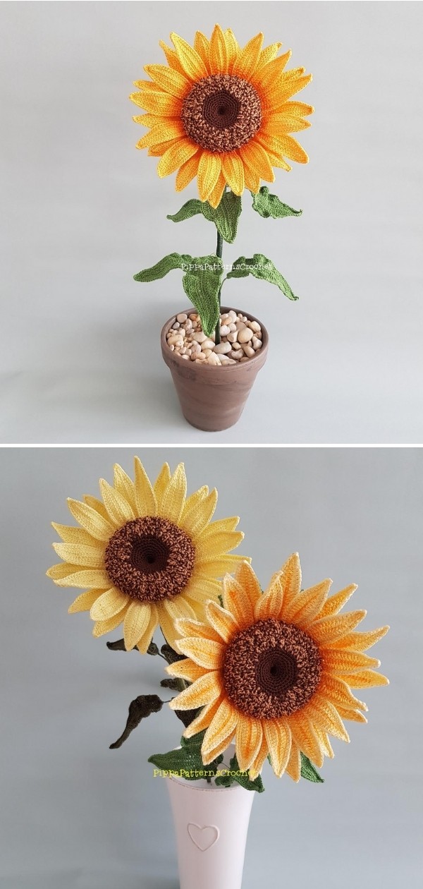 Crocheted Sunflower